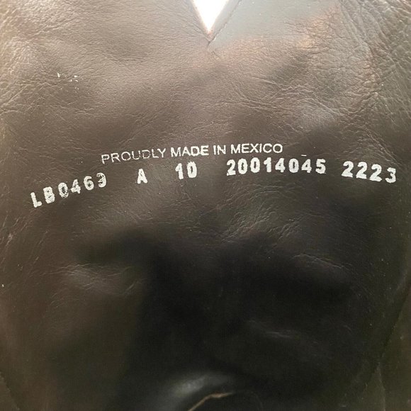 Lane COSSETTE Cowgirl Western Boots 10 Brown Leather Mid Calf Cowboy Snip Toe - Picture 9 of 10